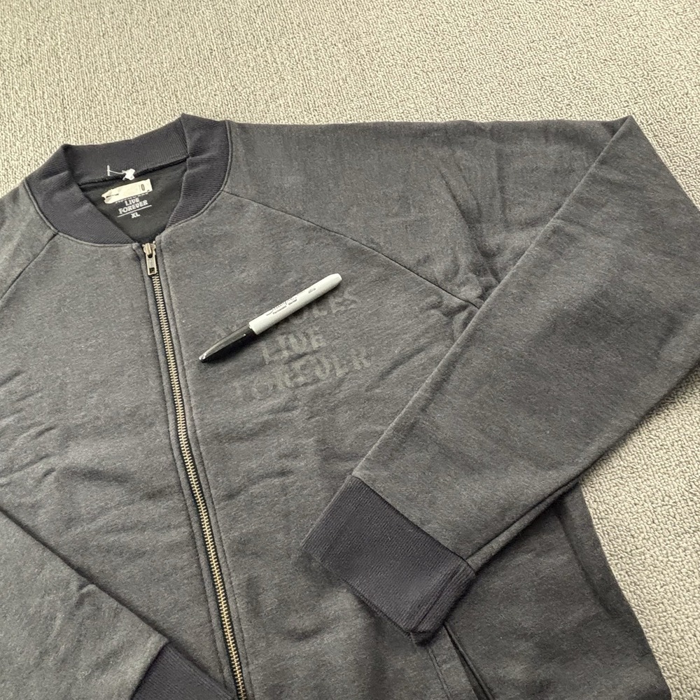 A**holes live forever Jacket Adult Size Extra Large Gray Full Zip Long Sleeve - Picture 4 of 14